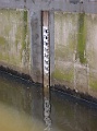 Fleetschleuse Pegelstand hoch